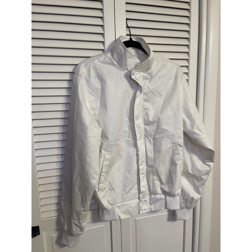 Vintage White Harrington Jacket M | Coastal Grandma / Old Money / Tennis lub